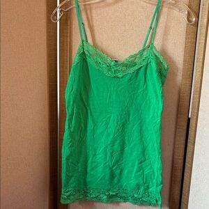 Rosio Green Lace Trim Camisole medium
